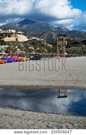 Burriana Beach Toys And Mountains