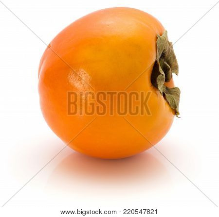 Fresh Raw Persimmon Sharon isolated on white background