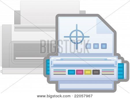 Drukarka LaserJet naboje ikona