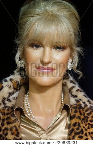 30.12.2017 Ivana Trump wax statue in the wax statue museum in the Czech Republic in the capital Prague
