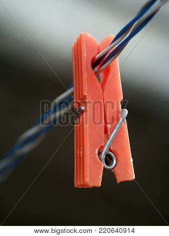 a broken red pinhead hooked to strike on the terrace