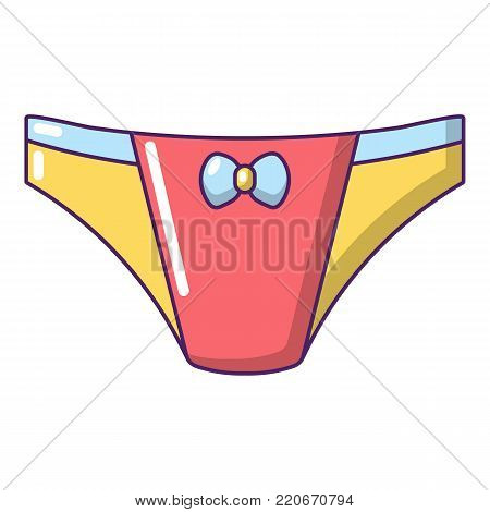 Underpants girl icon. Cartoon illustration of underpants girl vector icon for web
