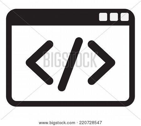 code icon on white background. code icon sign. flat style.