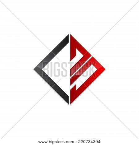Square Letter CB Design Initial Logo Template