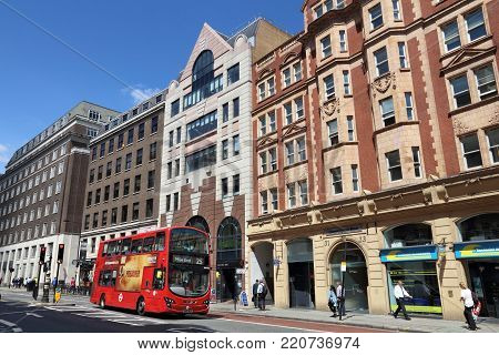 London, Uk - July 6, 2016: People Walk In Holborn, London, Uk. London Is The Most Populous City In T