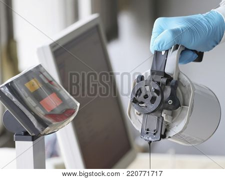Preparation of paint for car painting in car body shop laboratory