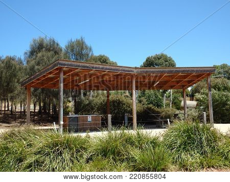 Public BBQ facility  in an Australian Park