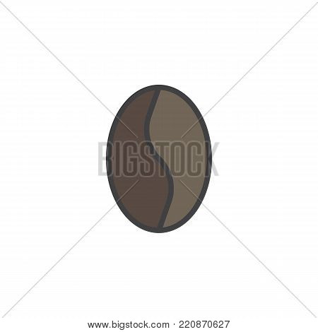 Coffee Bean Filled Outline Icon Line Vector Sign Linear Colorful Pictogram Isolated On White Coffee Bean Filled Outline Icon Line Vector Sign Linear Colorful Pictogram Isolated On White