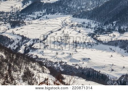 The Inguri River Valley On The Road To Mestia, Svaneti, Georgia