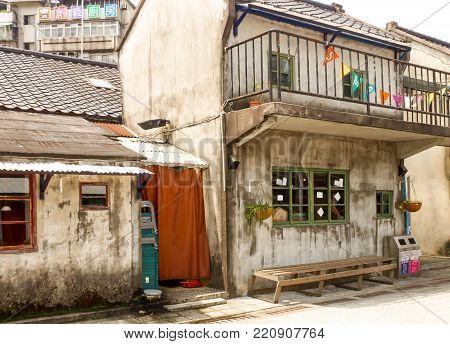 Closeup View of Taichung military dependants village in Taiwan