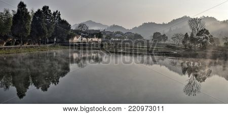 Xidi, a small ancient village in Anhui province in China near the Yellow Mountains.
