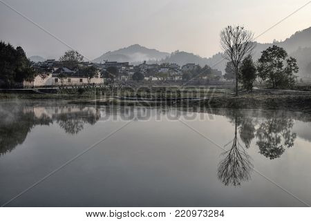 Xidi, a small ancient village in Anhui province in China near the Yellow Mountains.