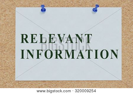 3d Illustration Of Relevant Information On Cork Board