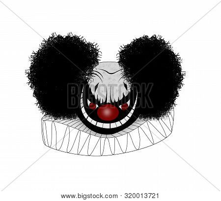 The Lake Devil Clown Black Red Eyes