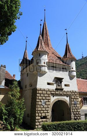 Brasov, Romania. Medieval Defensive Gate - Catherine's Gate (poarta Ecaterinei).