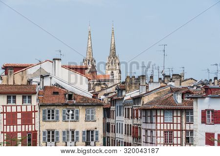 St. Mary's Gothic Cathedral In Downtown Bayonne, France