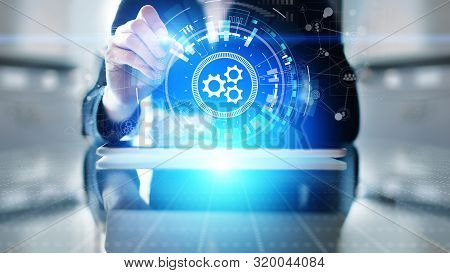 Automation, Business And Industrial Process Workflow Optimisation, Software Development Concept On V