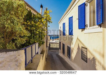 The Small Authentic Streets Of Spetses Island