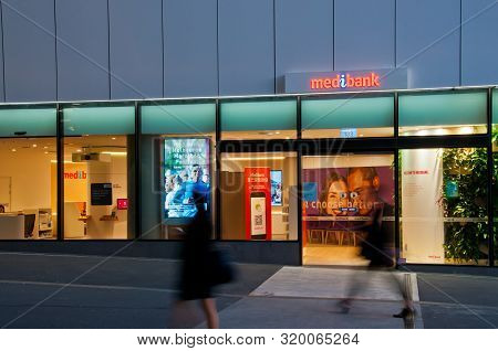 Melbourne, Australia - July 26, 2018: Medibank Health Insurance Company Branch In Melbourne Australi