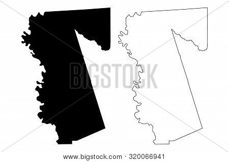 Waller County, Texas (counties In Texas, United States Of America,usa, U.s., Us) Map Vector Illustra