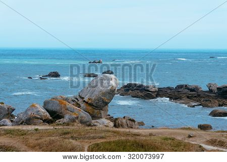 Rocky Beach In The Coast Of Kerlouan, Brittany