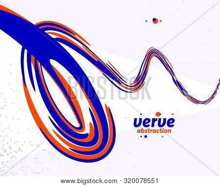 Abstract Curve Lines And Fluid Shapes Vector Background, Dynamic Energy Flow, Curvy Wavy Shapes Flow
