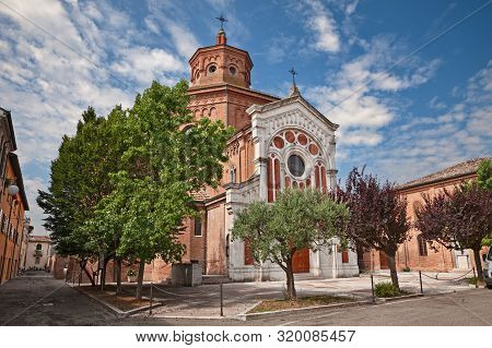 Granarolo, Faenza, Ravenna, Italy: The Catholic Church Of John The Apostle In The Center Of The Anci