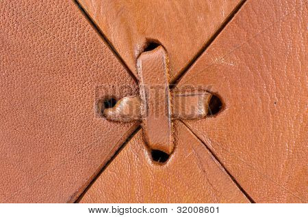Textura de couro com Selvage