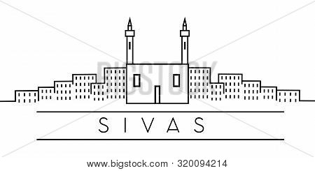 Sivas City Outline Icon. Elements Of Turkey Cities Illustration Icons. Signs, Symbols Can Be Used Fo