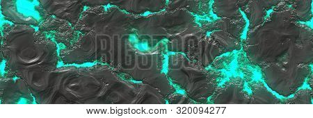 3D Illustration. Volcano- Background Magma