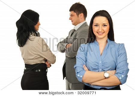 ธุรกิจหนุ่มสาวและทีมงาน