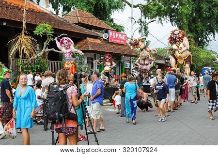 Ubud, Bali - March 04, 2011: Ogoh-ogoh Statues At The Ngrupuk Parade In Bali Island In Indonesia