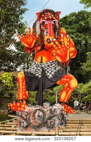 Ubud, Bali - March 04, 2011: Ogoh-ogoh Statues At The Ngrupuk Parade In Bali Island In Indonesia