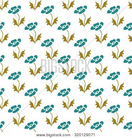 Simple Pattern With Small Scale Blooming Flowers. Liberty Style Pattern. Floral Seamless Background 