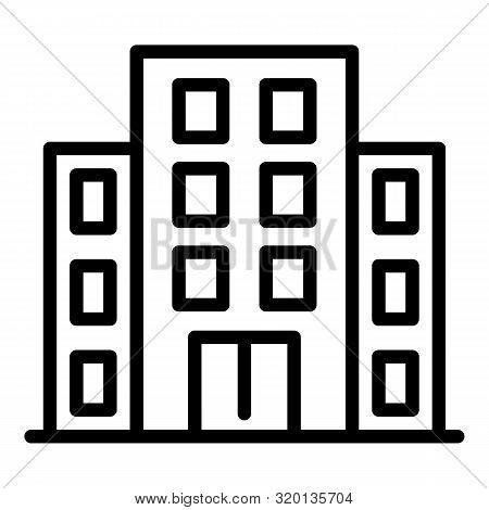 Clinic Building Icon. Outline Cinic Building Vector Icon For Web Design Isolated On White Background