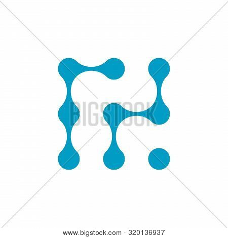 Molecularor Tech Chain Logo Template With Circle Dot Connection Structure. Stock Vector Illustration