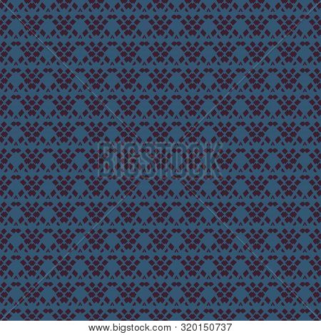 A Seamless Vector Abstract Geometric Weave Pattern With Simple Dark Shapes. Surface Print Design.