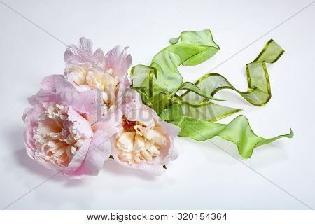 Bouquet Of Flowers On An Isolated Studio Abckground