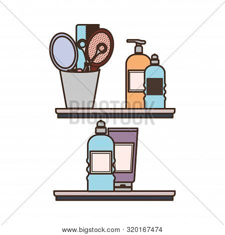 Set Of Hairbrush Combs And Hairbrushes On White Background Vector Illustration Design