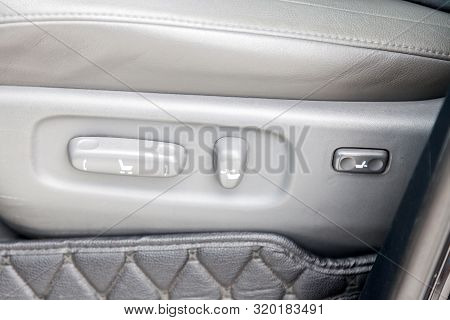 Novosibirsk, Russia - 08.09.2019: View To The Interior Of Toyota Land Cruiser 200 With Buttons For A