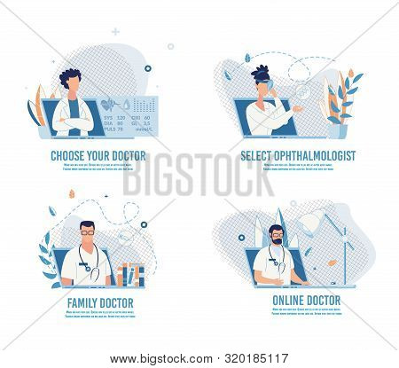 Choose Doctor, Make Appointment And Book Visit Online Set. Searching Medical Specialist Service For 