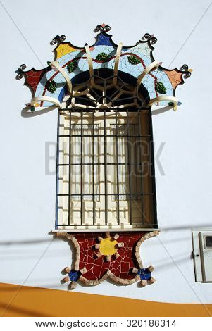 Pretty Window In The Hermitage (ermita De Nuestra Senora De Lourdes, Founded In 1953), El Valdes, Ma