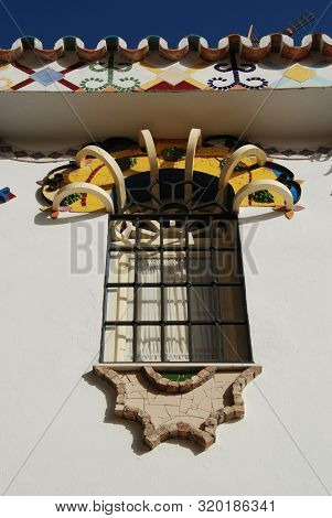Pretty Window In The Hermitage (ermita De Nuestra Senora De Lourdes, Founded In 1953), El Valdes, Ma