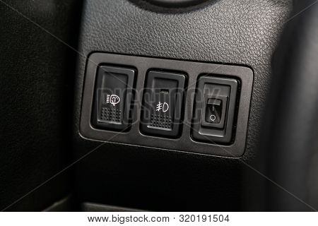 Novosibirsk, Russia - August 19, 2019:  Suzuki Grand Vitara, Close-up On The Headlight And Headlight