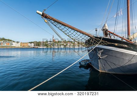 Scenic View Of The Harbor Area In Flensburg, Germany