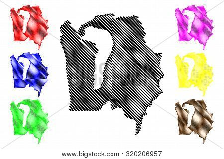 Bujumbura Rural Province (republic Of Burundi, Provinces Of Burundi, Western Region) Map Vector Illu