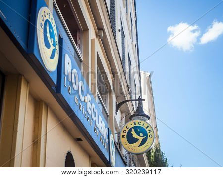 Lyon, France - July 17, 2019: Roc Eclerc Logo In Front Of Their Local Agency In Lyon. Roc Eclerc, Is