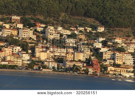 Amfilochia, Greece - 26 July 2019: The City Of Amfilochia In The Outskirts Of Western Greece