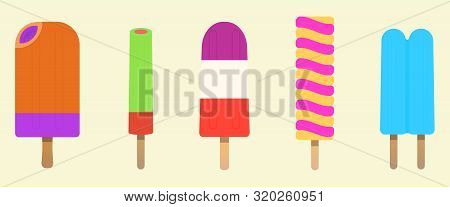 Ice Pop, Popsicle, Ice Cream Vector Set