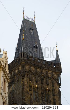 Powder Tower In Prague City, Chezh Republic